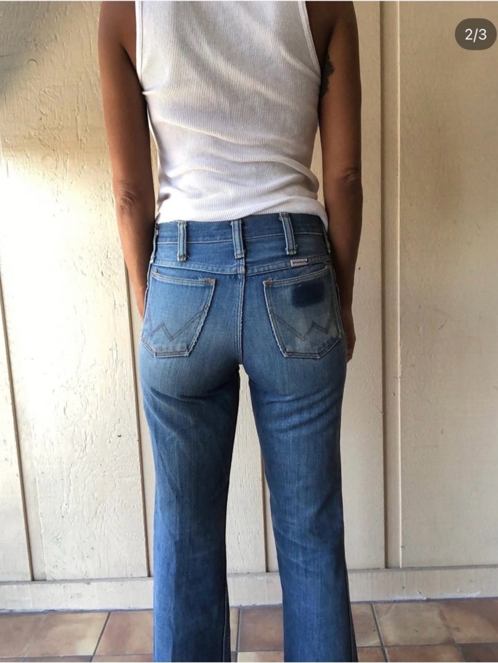Vintage Wrangler Student Jeans Faded tag 28 Fit 24 Flare